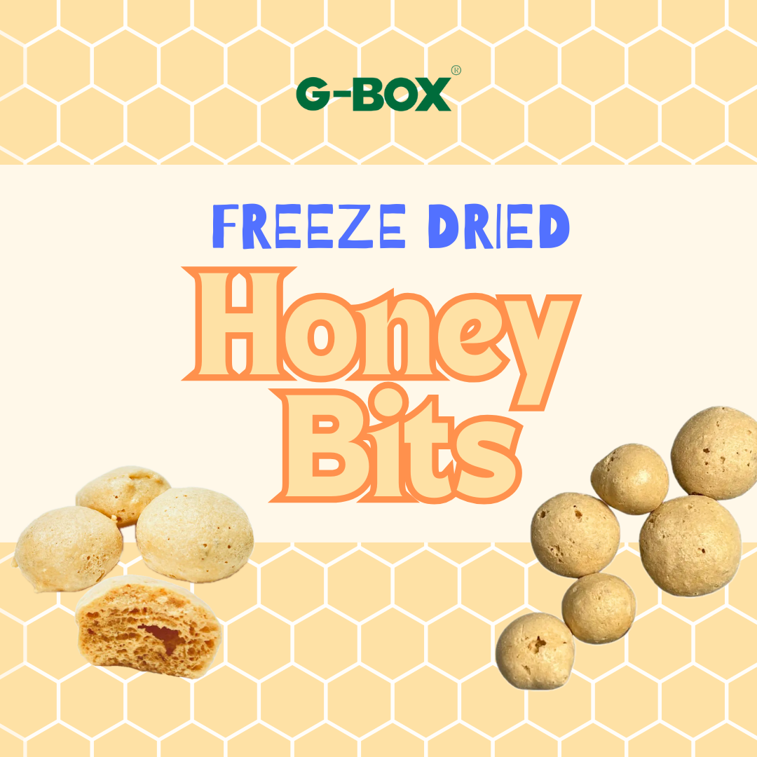 G-BOX Freeze Dried Bit O Honey, 4 OZ, Crunchy Honey & Almond Candy, TikTok Trend Items Featuring Old School Candy Vibes- Perfect for Fans of Freeze DriedCandies, Air-tight Sealed in a Deli Container