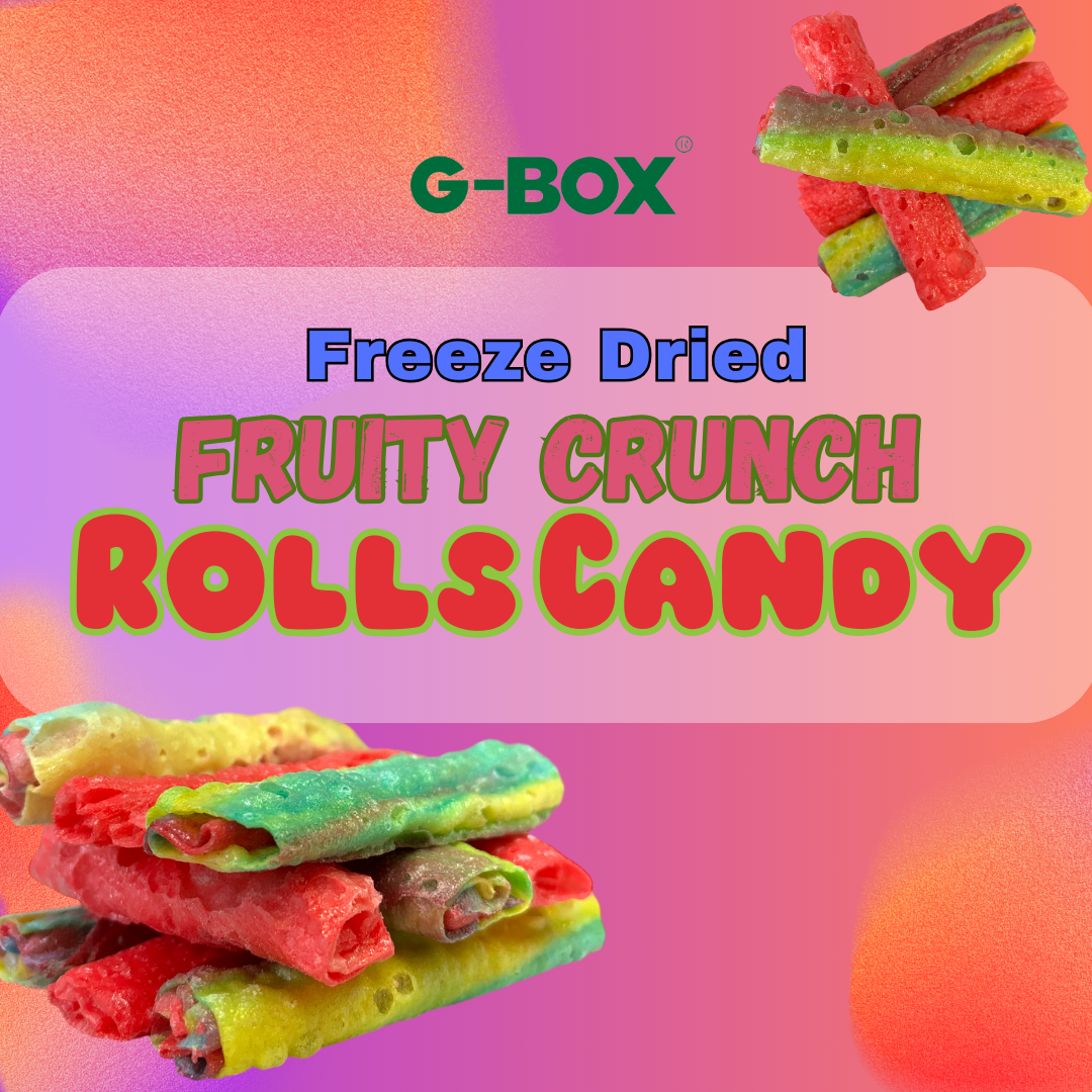 G-BOX FREEZE DRIED FRUITY CRUNCH ROLLS CANDY