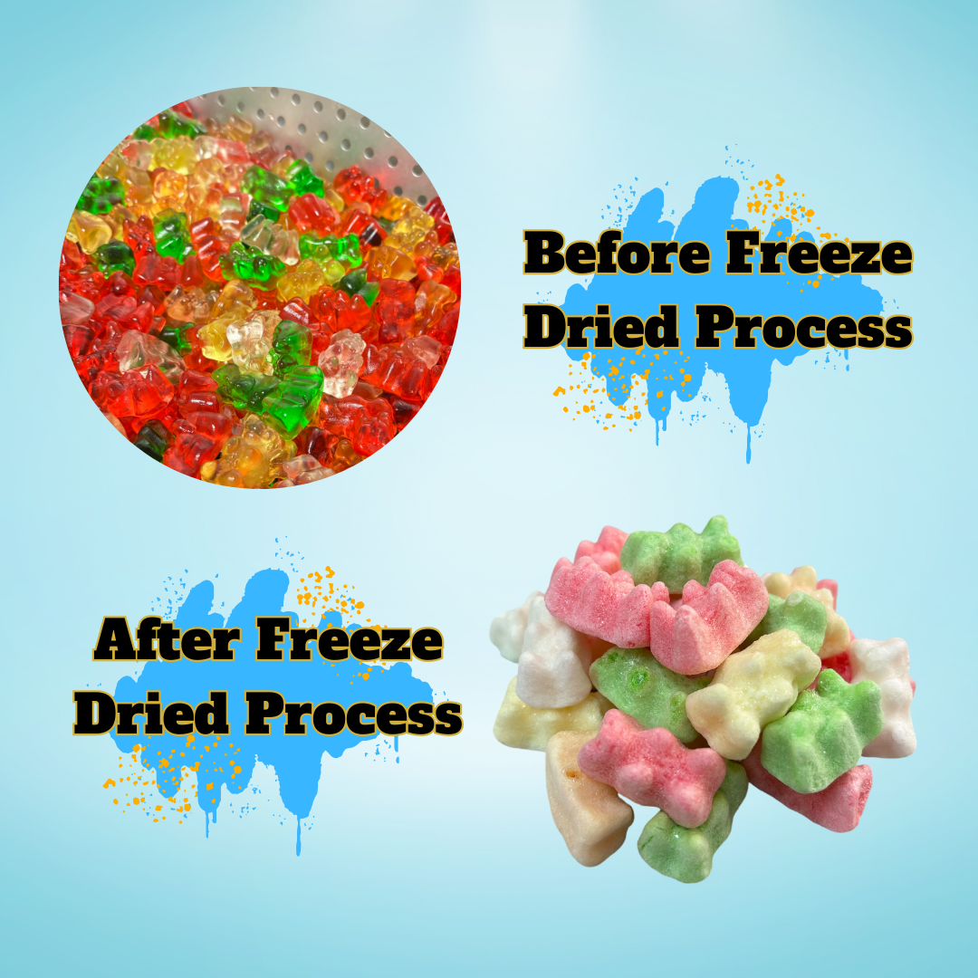G-BOX FREEZE DRIED FROZEN GUMMY BEARS (LEMON LIME FLAVOR)