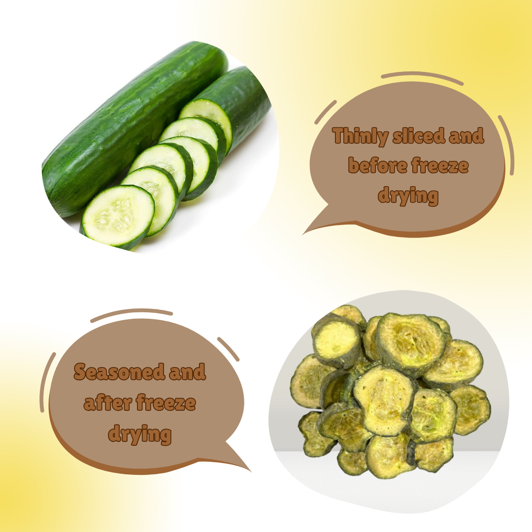G-BOX Freeze Dried Cucumbers, Freeze Dried Veggies & Ranch Snack - Healthy Freeze Dried Food, Veggie Chips, Ideal Emergency Food, TikTok Trend Item