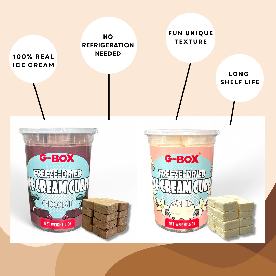 G-BOX FREEZE DRIED ICE CREAM CUBES (CHOCOLATE)