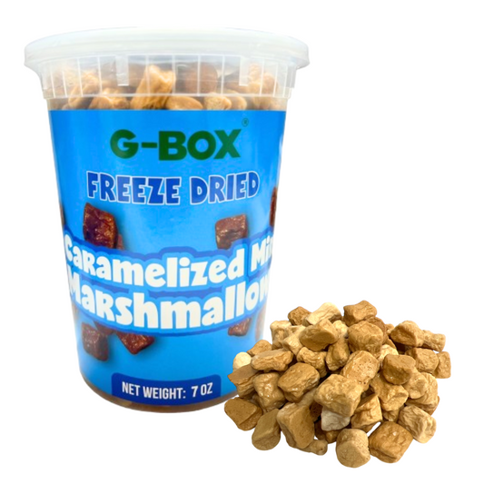 G-BOX FREEZE DRIED CARAMELIZED MINI MARSHMALLOWS
