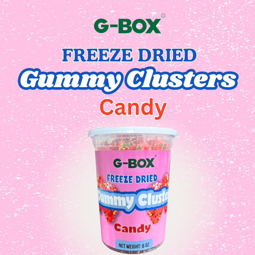 G-BOX Freeze Dried Gummy Cluster Candy in Air-tight Sealed Container