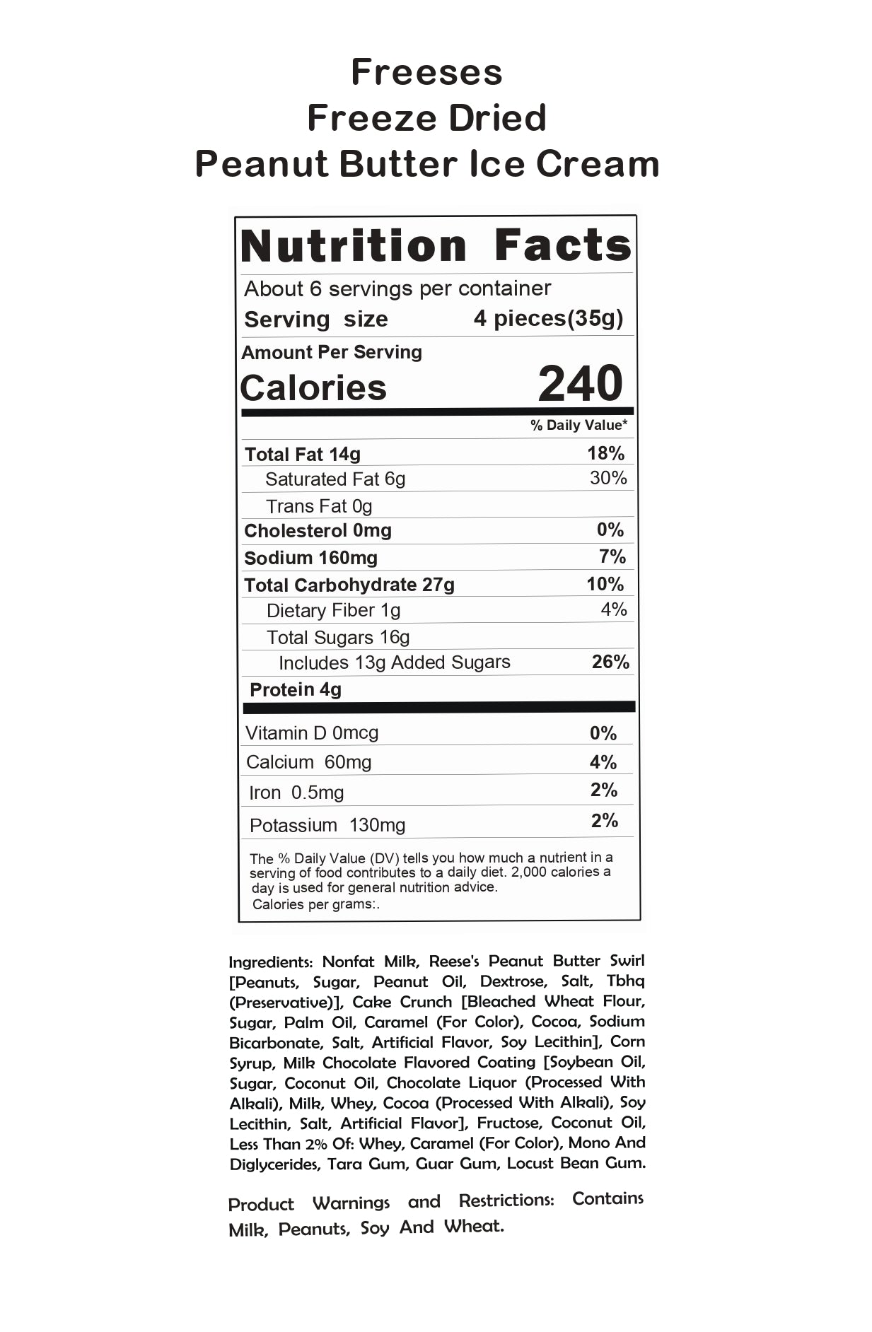 G-BOX FREESES - FREEZE DRIED PEANUT BUTTER ICE CREAM