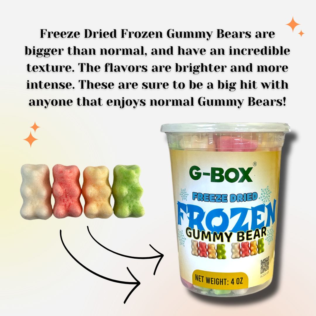 G-BOX FREEZE DRIED FROZEN GUMMY BEARS (LEMON LIME FLAVOR)