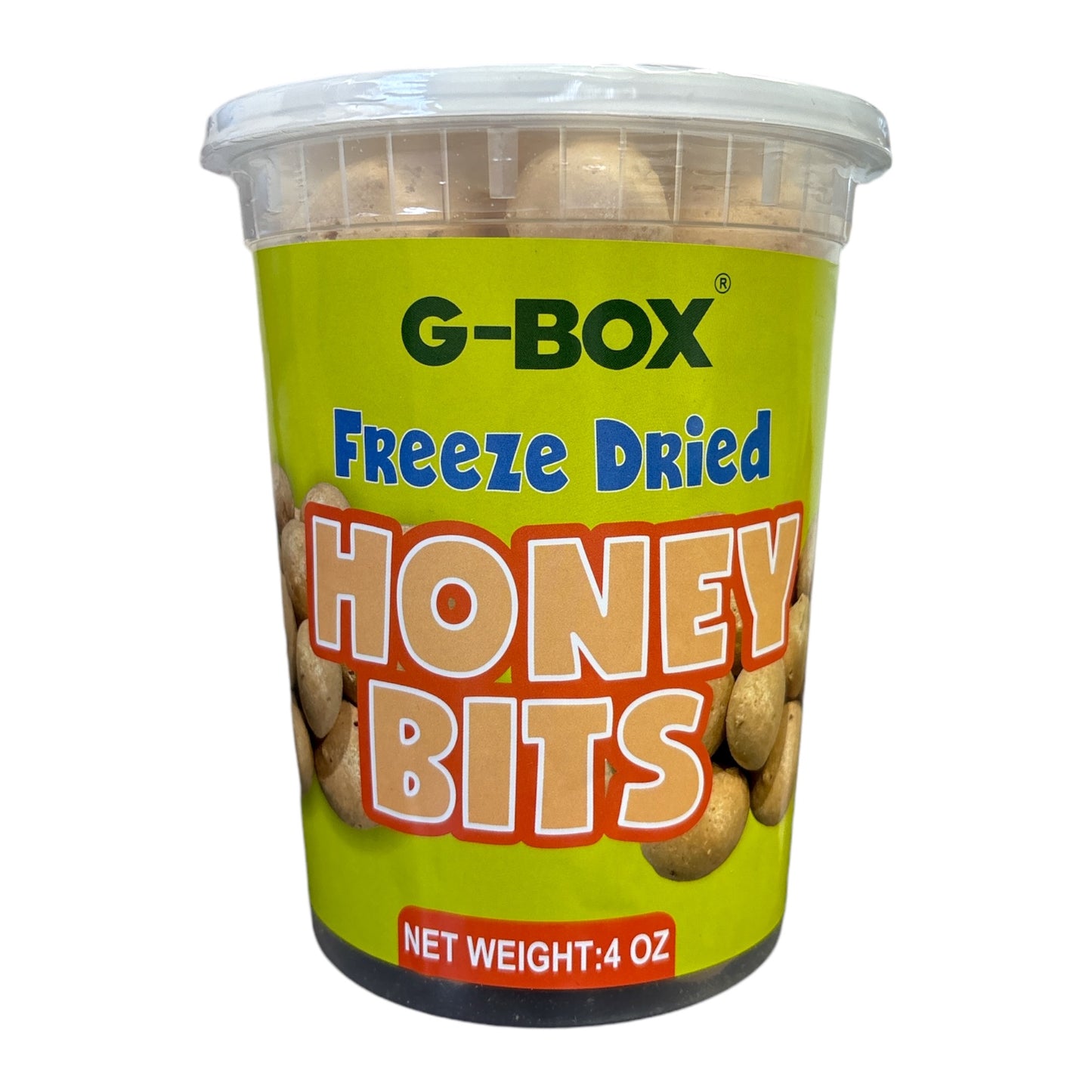 G-BOX Freeze Dried Bit O Honey, 4 OZ, Crunchy Honey & Almond Candy, TikTok Trend Items Featuring Old School Candy Vibes- Perfect for Fans of Freeze DriedCandies, Air-tight Sealed in a Deli Container