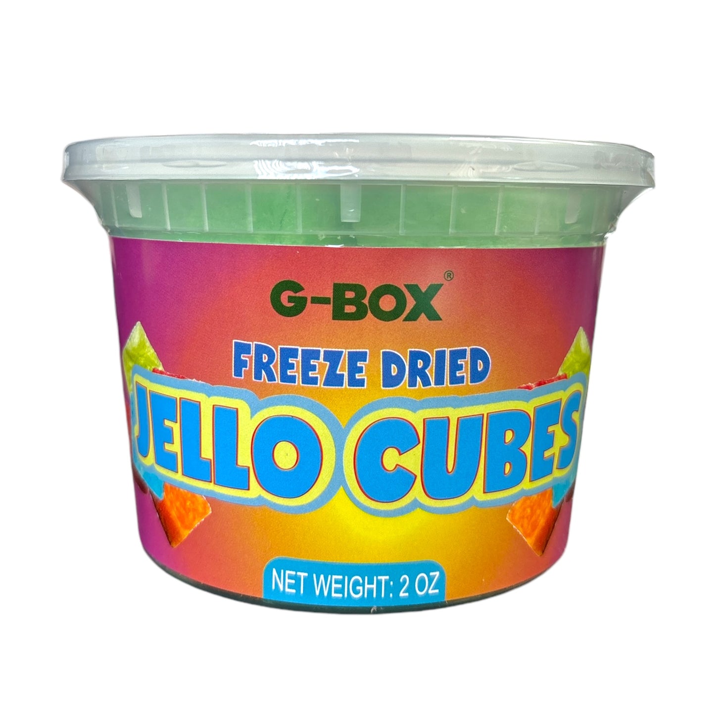 G-Box Freeze Dried Jello Cubes Lime Flavor - USA-Made Freeze-Dried Candy