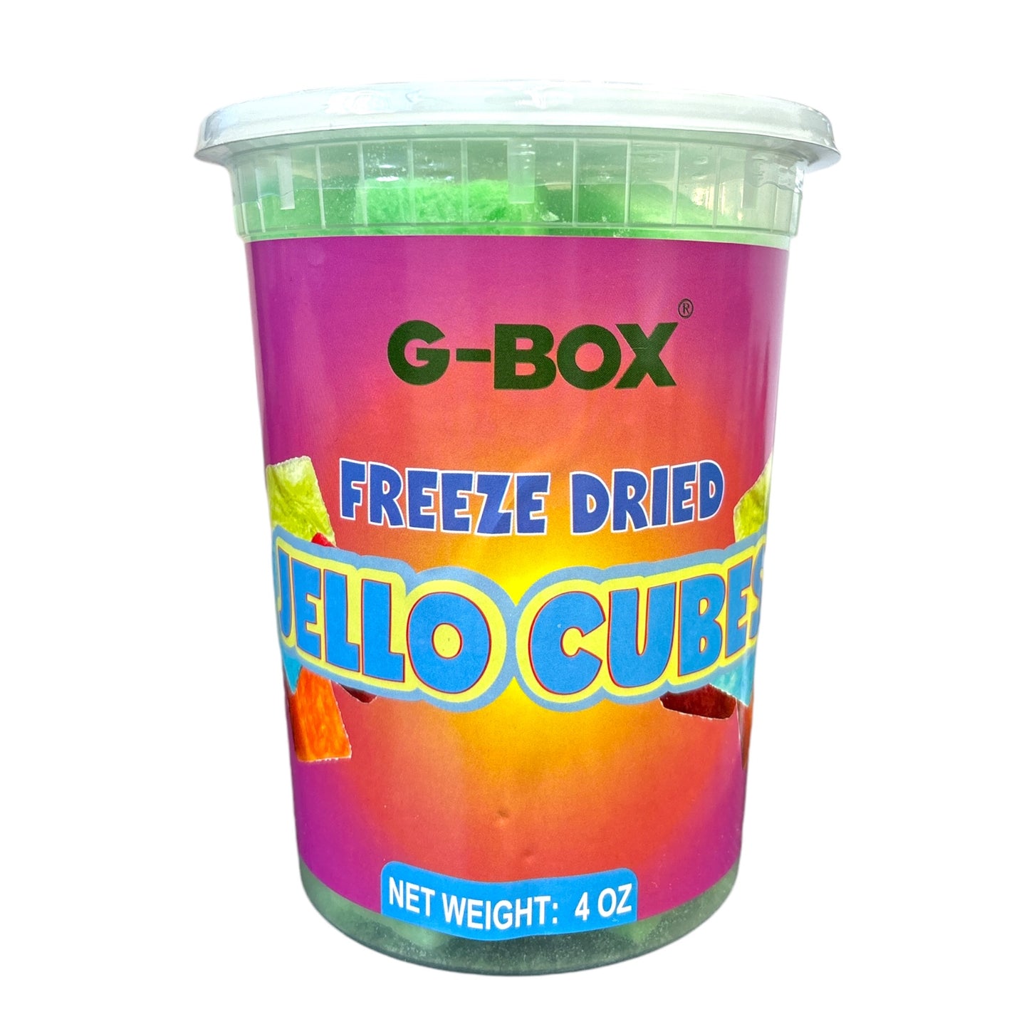 G-Box Freeze Dried Jello Cubes Lime Flavor - USA-Made Freeze-Dried Candy