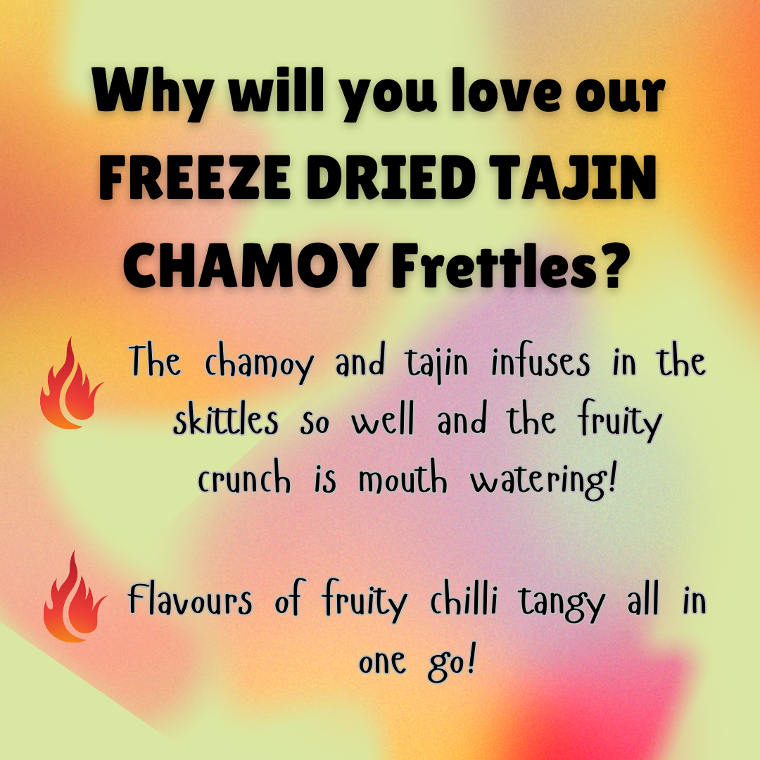 G-Box Freeze Dried Frettles Tajin Chamoy Flavor Air-tight Sealed in a Deli Container