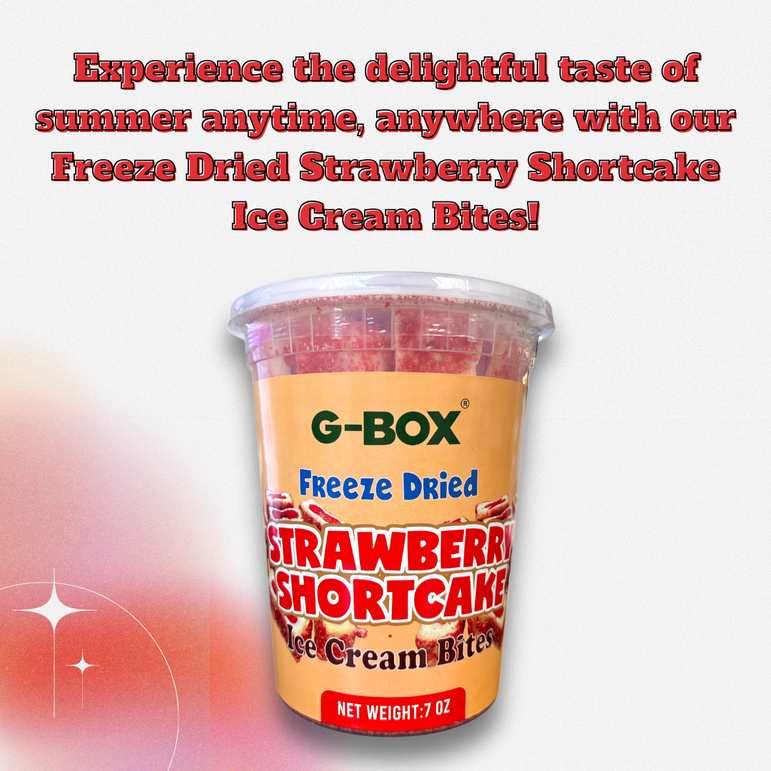 G-BOX FREEZE DRIED STRAWBERRY SHORTCAKE ICE CREAM BITES