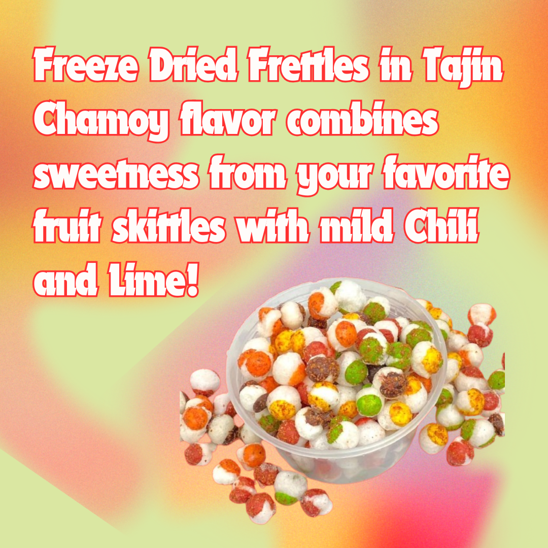 G-Box Freeze Dried Frettles Tajin Chamoy Flavor Air-tight Sealed in a Deli Container