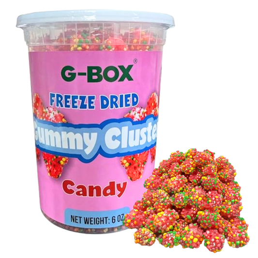 G-BOX Freeze Dried Gummy Cluster Candy in Air-tight Sealed Container