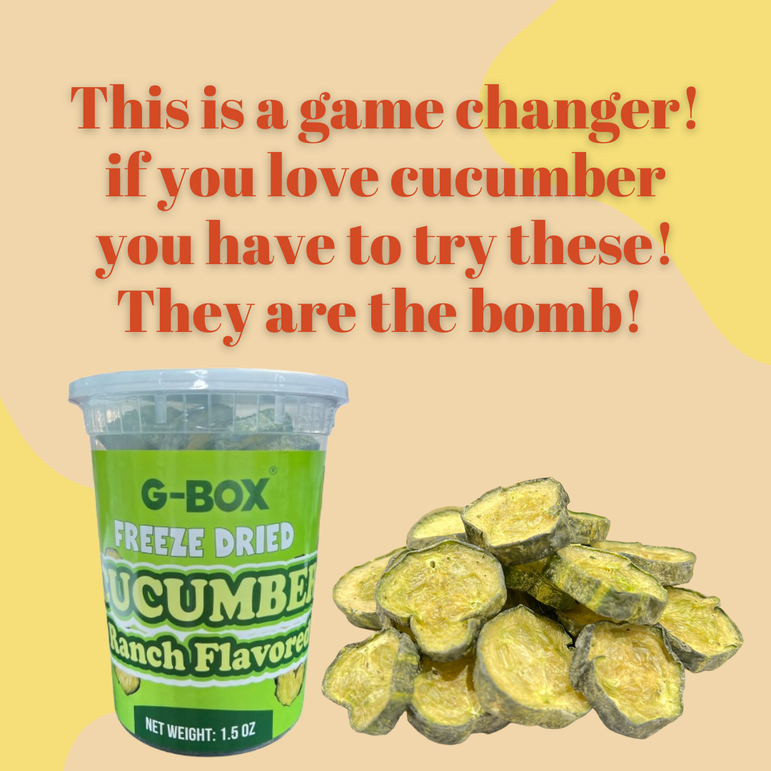 G-BOX FREEZE DRIED CUCUMBERS (RANCH FLAVOR)
