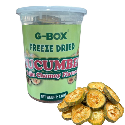 G-BOX Freeze Dried Cucumbers, Freeze Dried Veggies & Tajin Chamoy Snack - Healthy Freeze Dried Food, Veggie Chips, Ideal Emergency Food, TikTok Trend Item