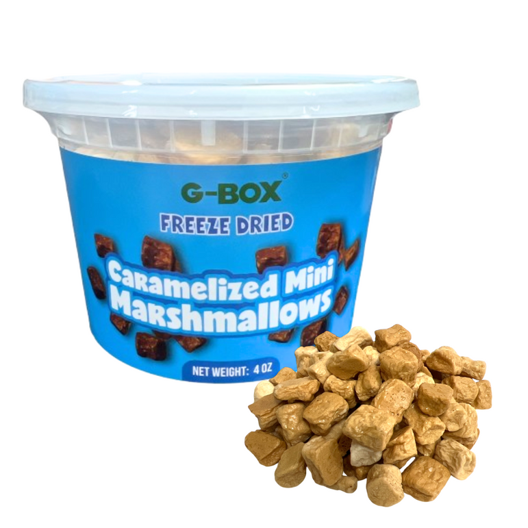 G-BOX FREEZE DRIED CARAMELIZED MINI MARSHMALLOWS