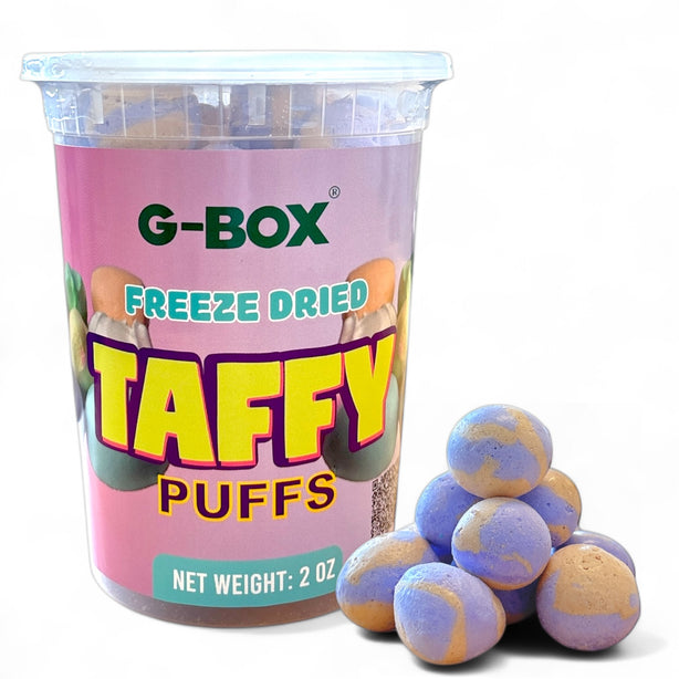 G-BOX FREEZE DRIED BLACKBERRY CRUMBLE TAFFY PUFFS