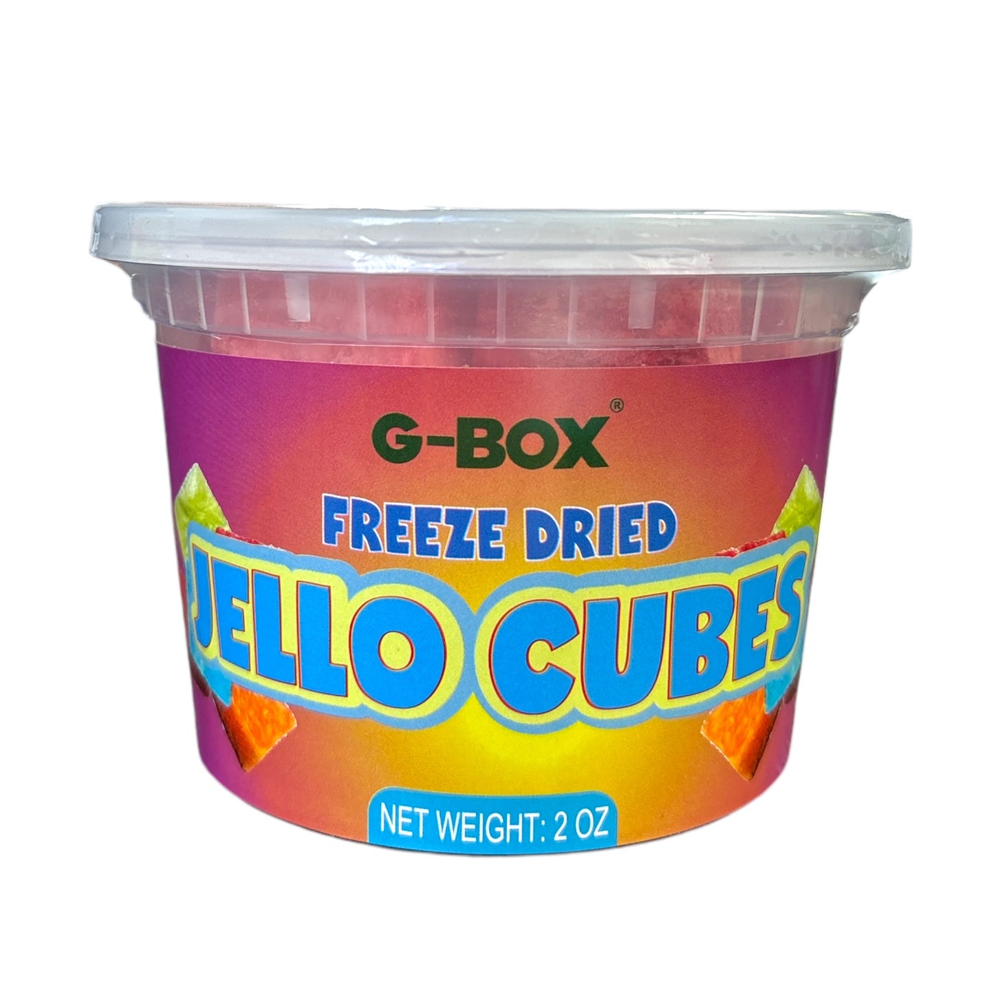 G-Box Freeze Dried Jello Cubes Cherry Flavor - USA-Made Freeze-Dried Candy