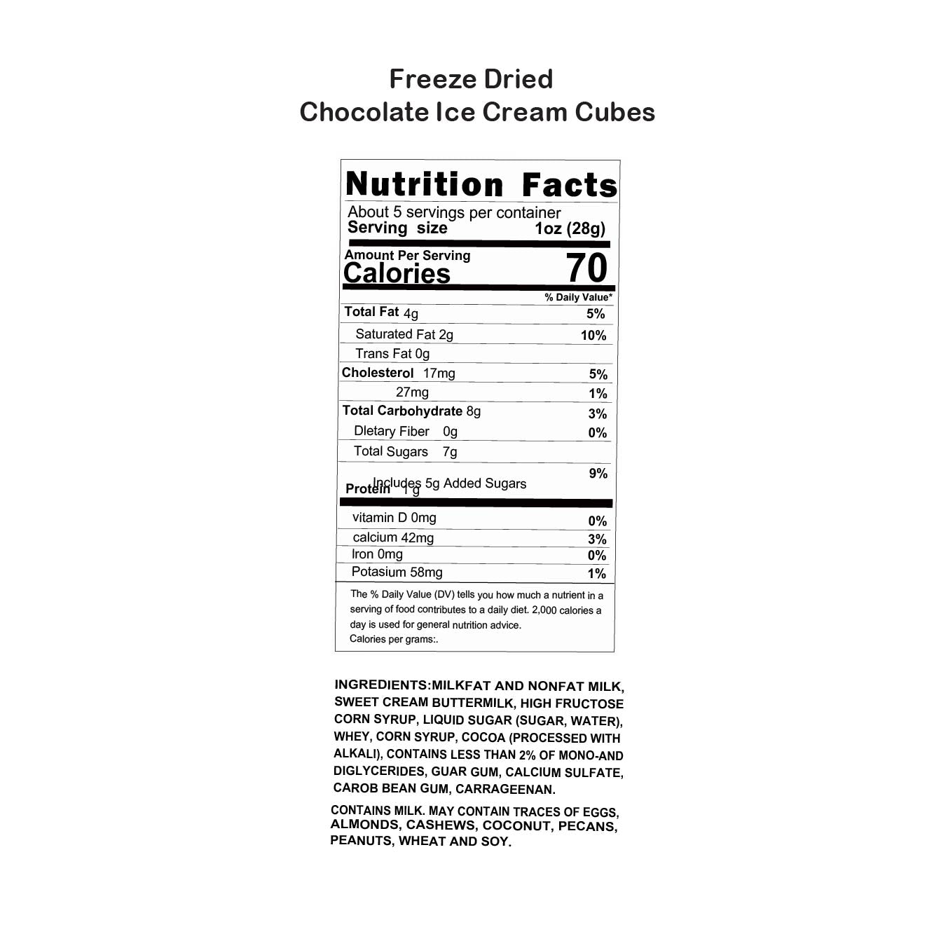 G-BOX FREEZE DRIED ICE CREAM CUBES (CHOCOLATE)