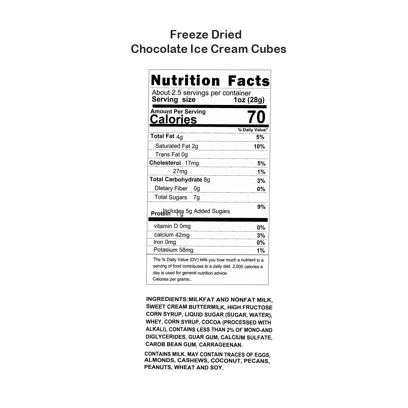 G-BOX FREEZE DRIED ICE CREAM CUBES (CHOCOLATE)