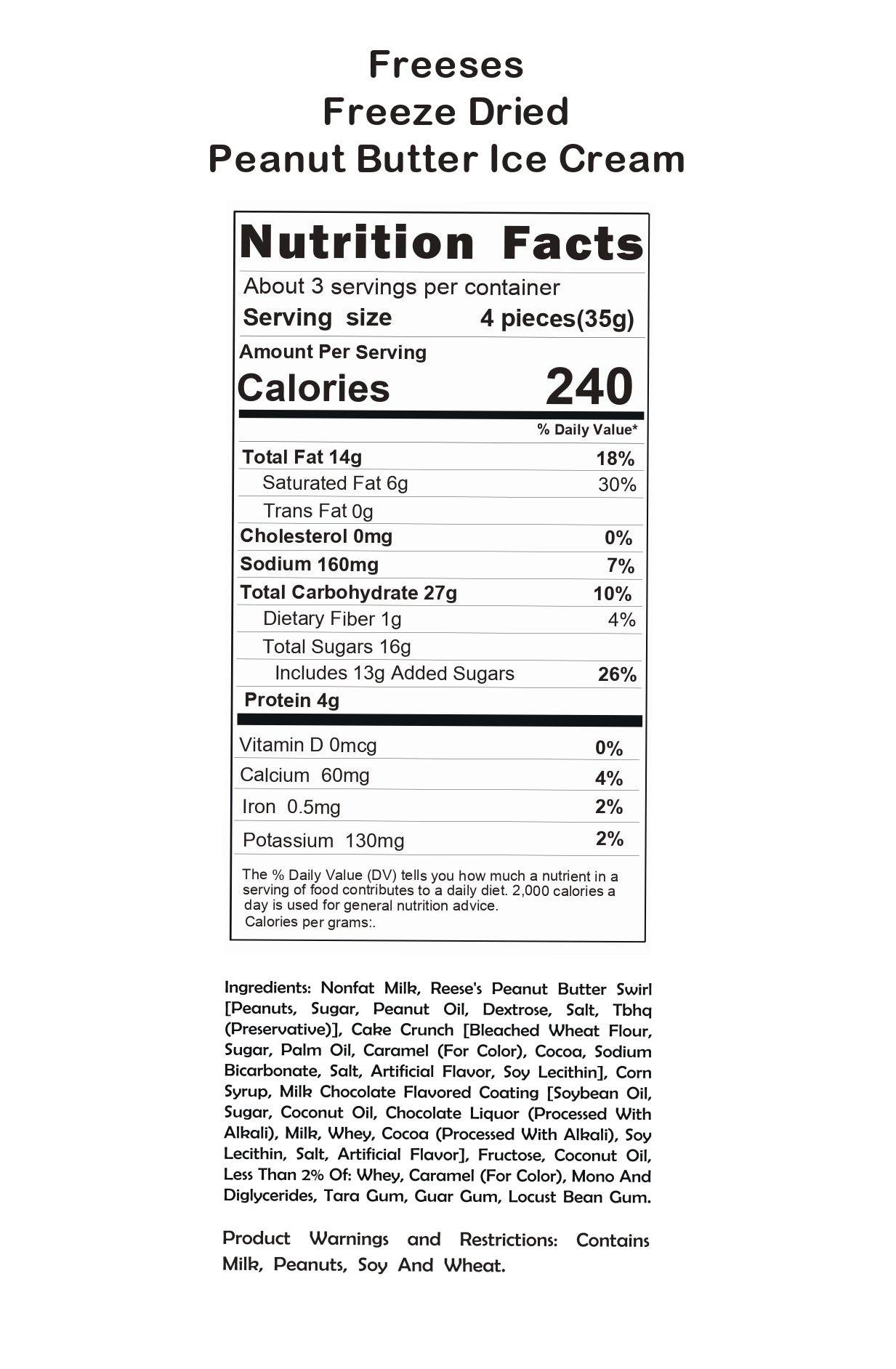 G-BOX FREESES - FREEZE DRIED PEANUT BUTTER ICE CREAM