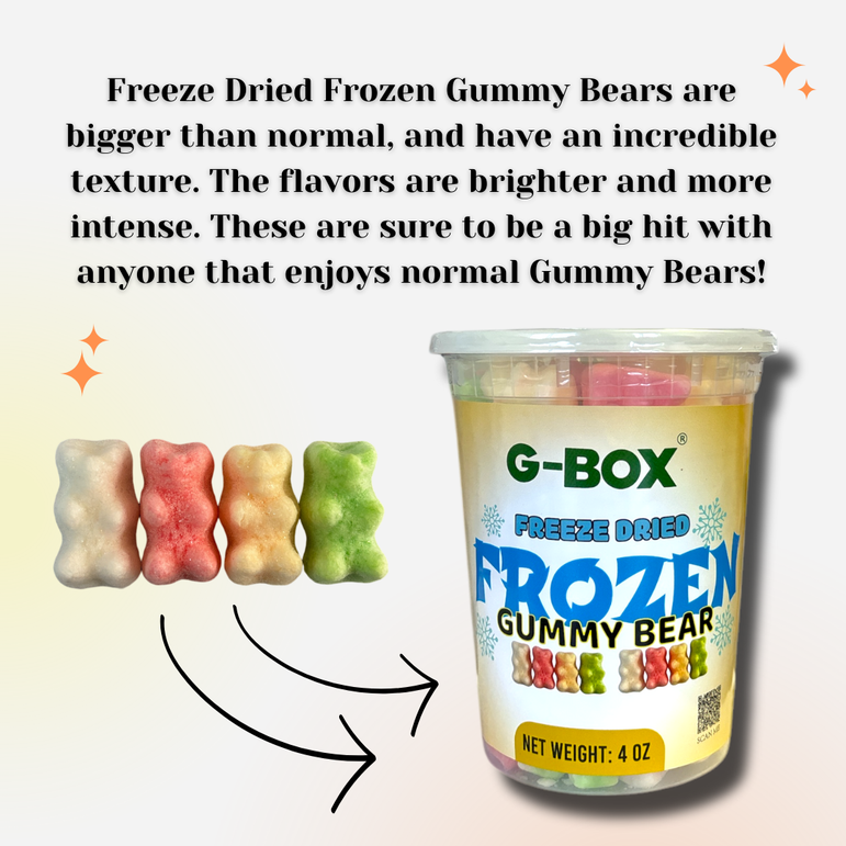 G-BOX FREEZE DRIED FROZEN GUMMY BEARS (LEMON LIME FLAVOR)