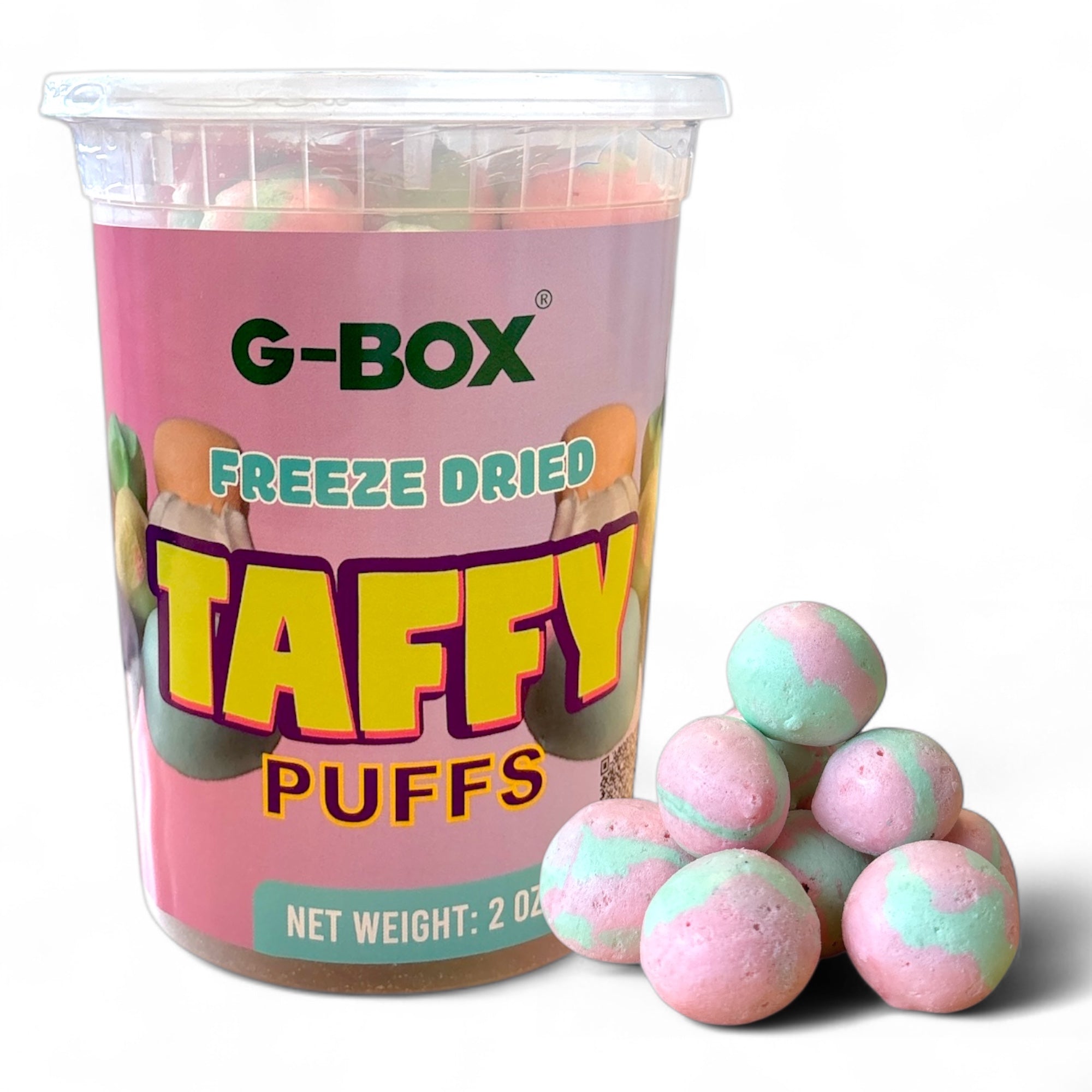 G-BOX FREEZE DRIED KIWI STRAWBERRY TAFFY PUFFS