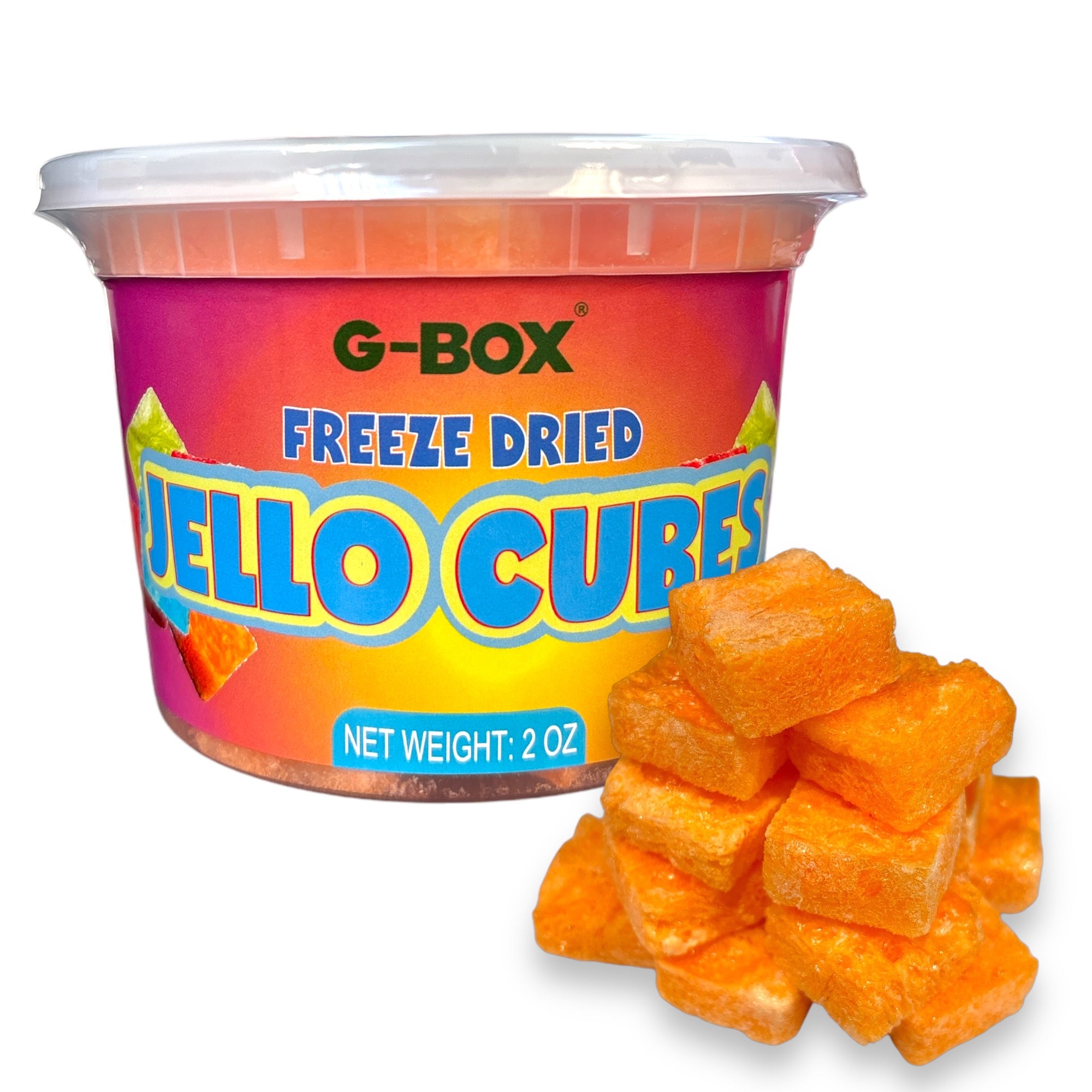 G-BOX FREEZE DRIED JELLO CUBES (ORANGE)