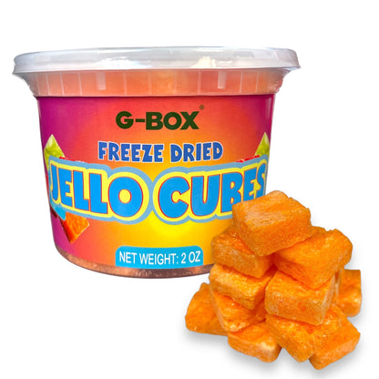 G-Box Freeze Dried Jello Cubes Orange Flavor - USA-Made Freeze-Dried Candy