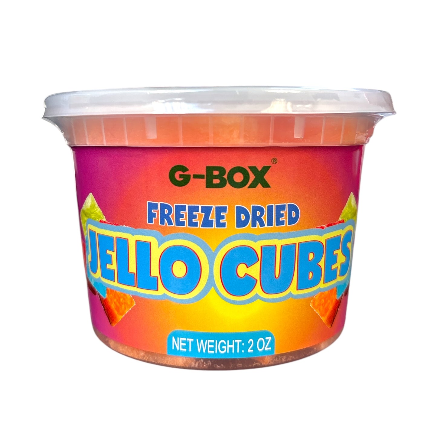 G-Box Freeze Dried Jello Cubes Orange Flavor - USA-Made Freeze-Dried Candy