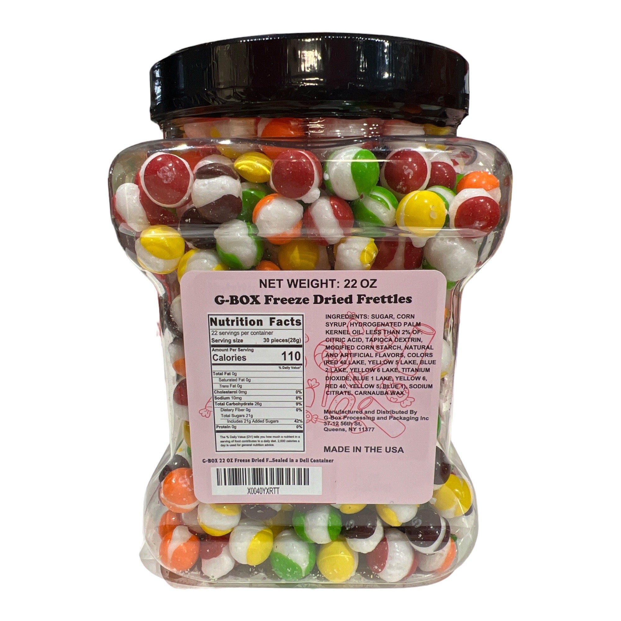 G-Box Freeze Dried Frettles - Freeze Dried Candy in Tub Jar Container