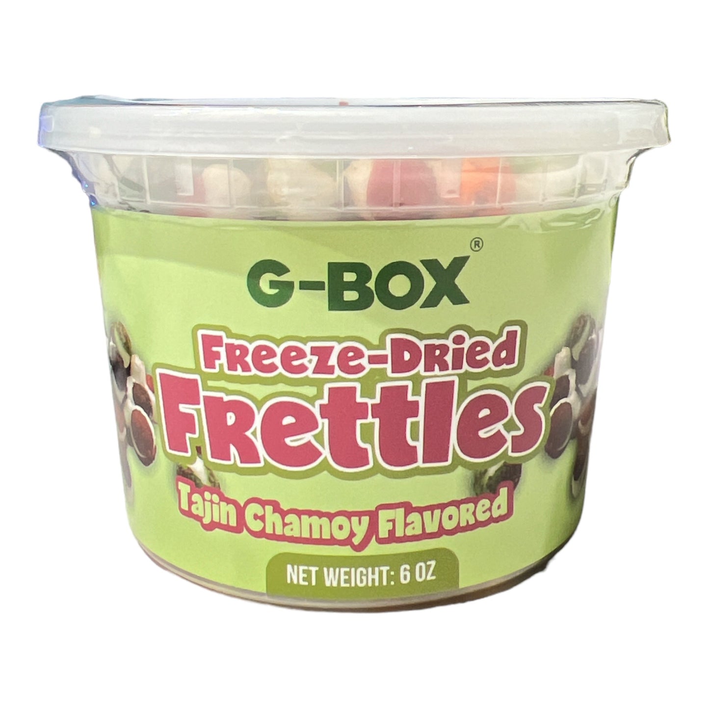 G-Box Freeze Dried Frettles Tajin Chamoy Flavor Air-tight Sealed in a Deli Container