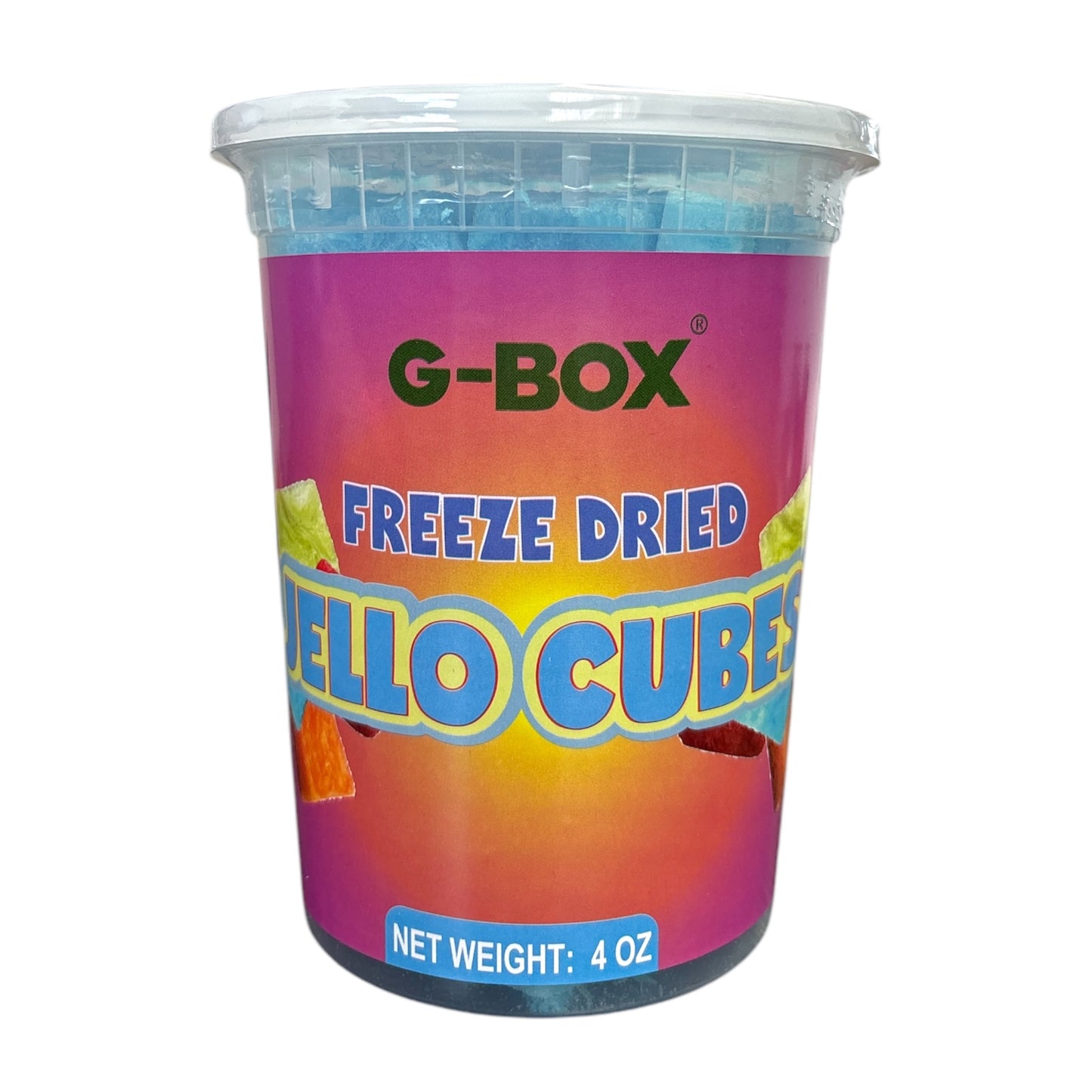 G-Box Freeze Dried Jello Cubes Blueberry Flavor - USA-Made Freeze-Dried Candy