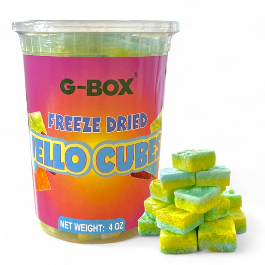 G-BOX FREEZE DRIED JELLO CUBES FREEZE DRIED MOONBEAM ICE CREAM(BERRY BLUE AND LEMON)