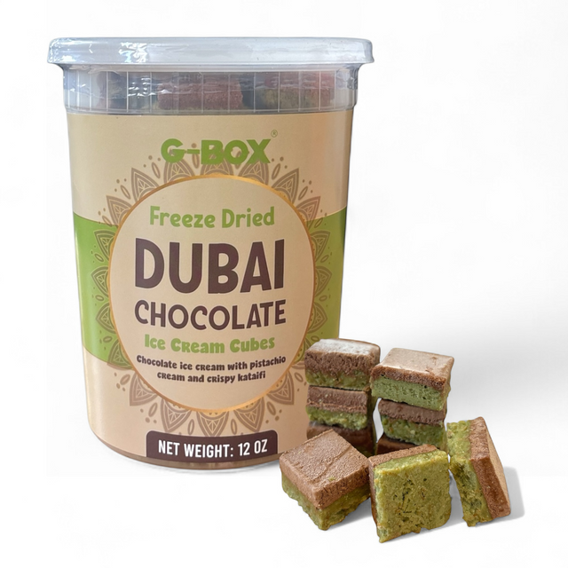 G-BOX FREEZE DRIED DUBAI CHOCOLATE ICE CREAM CUBES