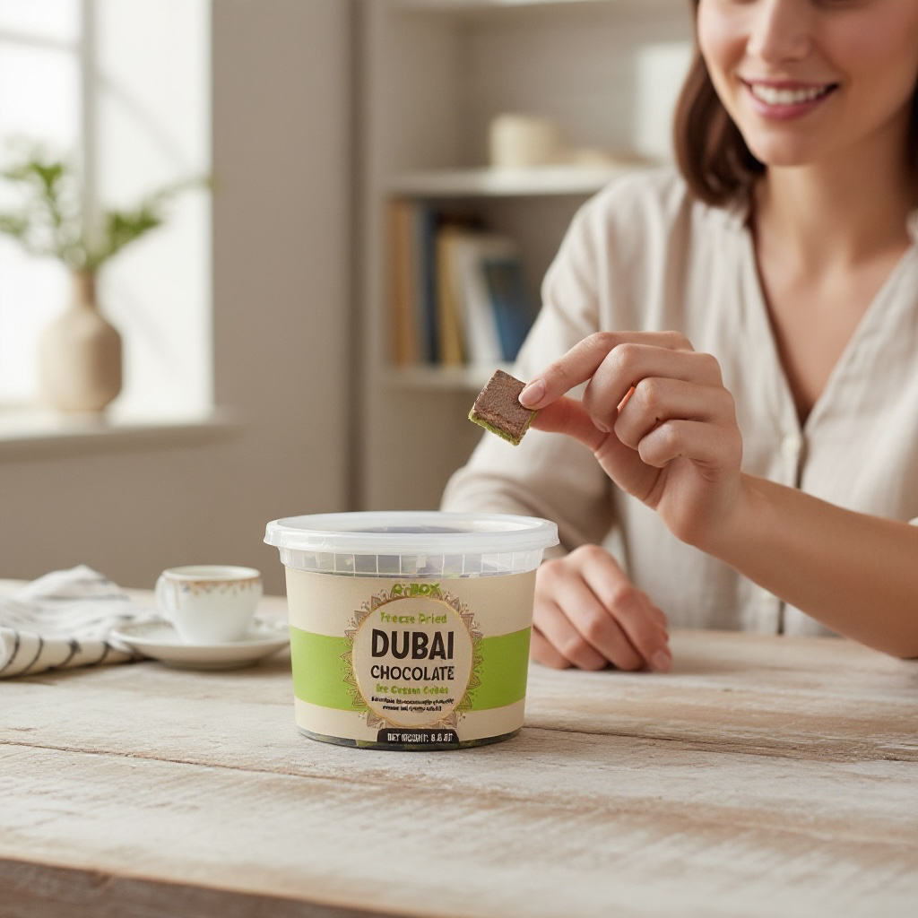 G-BOX FREEZE DRIED DUBAI CHOCOLATE ICE CREAM CUBES