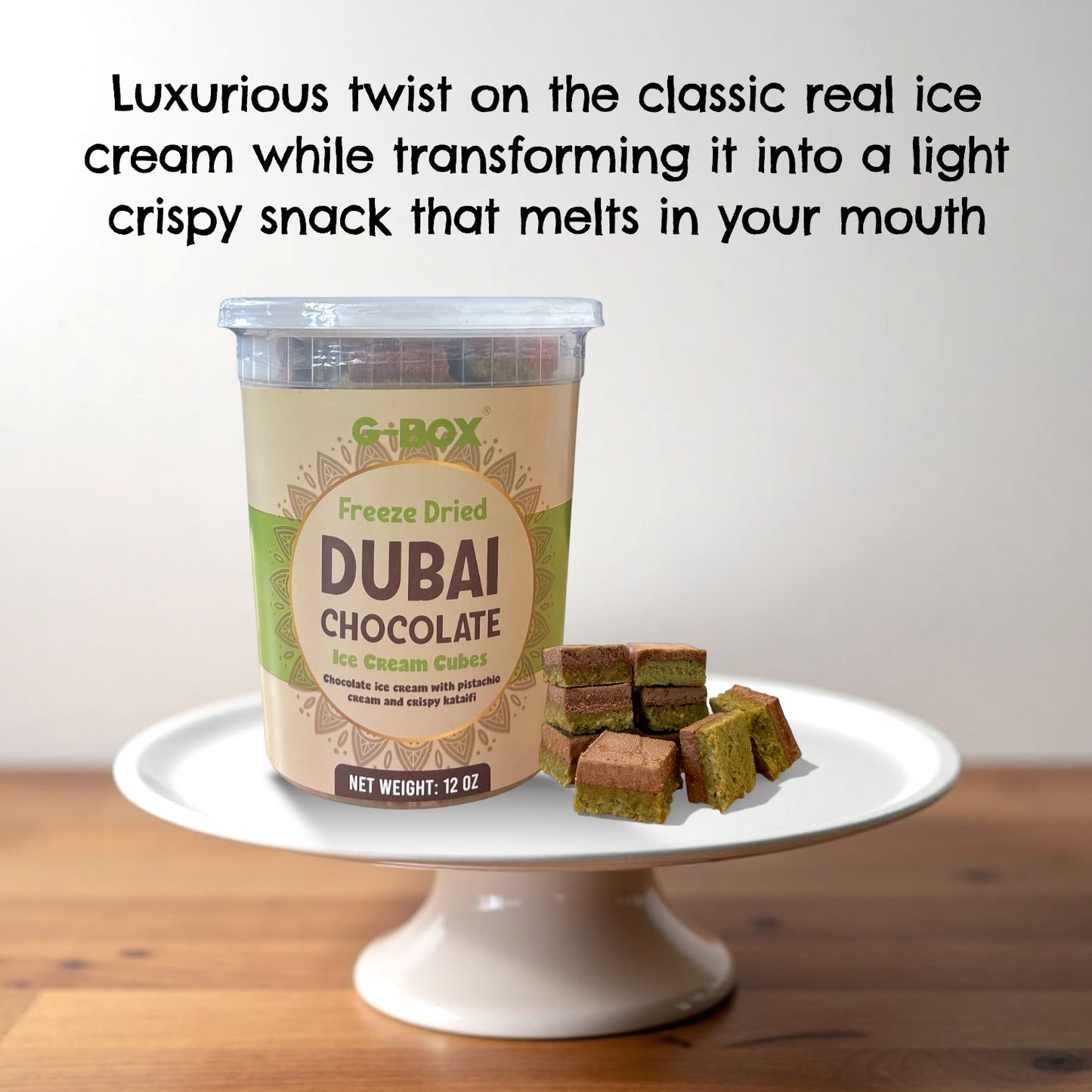 G-BOX FREEZE DRIED DUBAI CHOCOLATE ICE CREAM CUBES