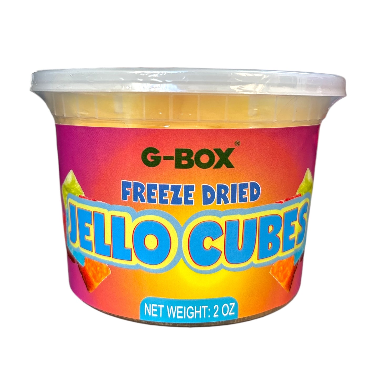 G-Box Freeze Dried Jello Cubes Pineapple Flavor - USA-Made Freeze-Dried Candy