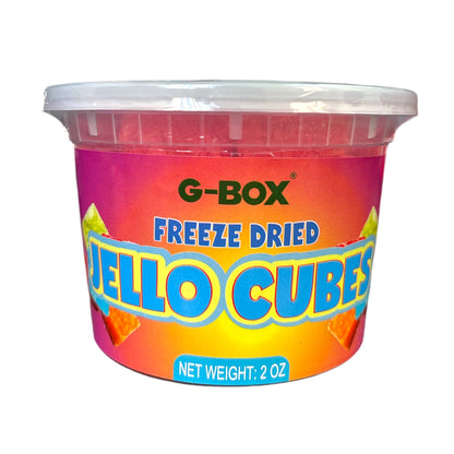 G-Box Freeze Dried Jello Cubes Strawberry Flavor - USA-Made Freeze-Dried Candy