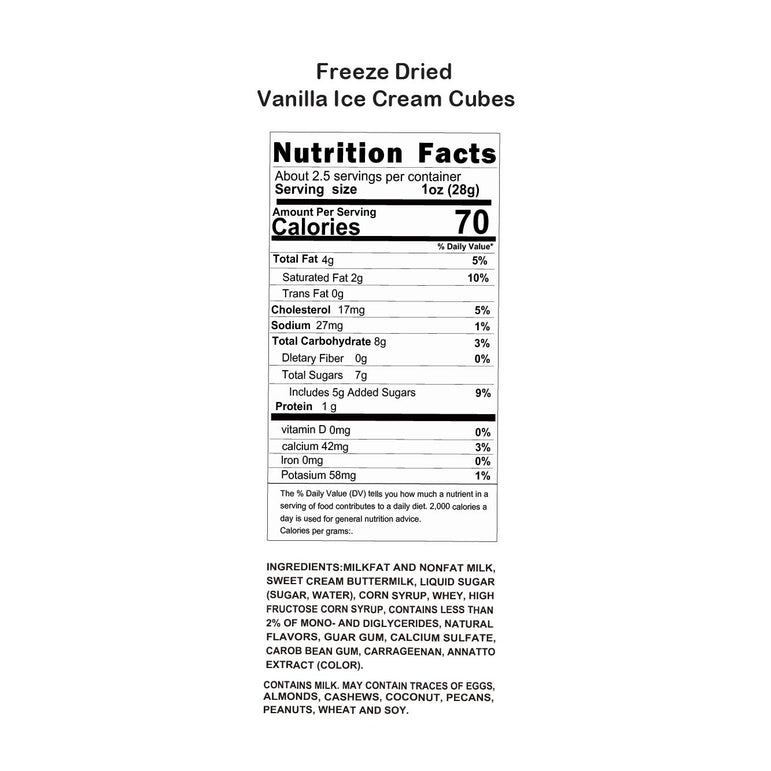 G-BOX FREEZE DRIED ICE CREAM CUBES (VANILLA)
