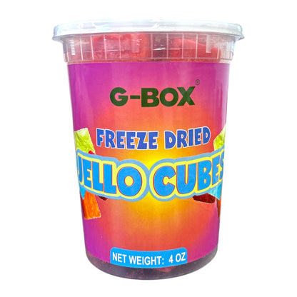 G-Box Freeze Dried Jello Cubes Cherry Flavor - USA-Made Freeze-Dried Candy