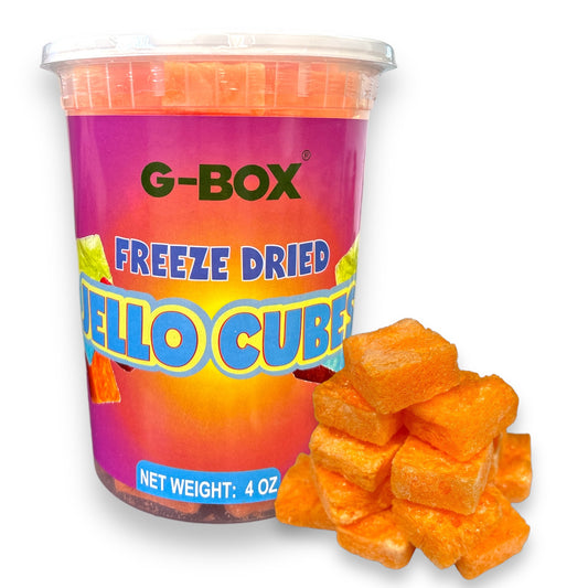 G-Box Freeze Dried Jello Cubes Orange Flavor - USA-Made Freeze-Dried Candy