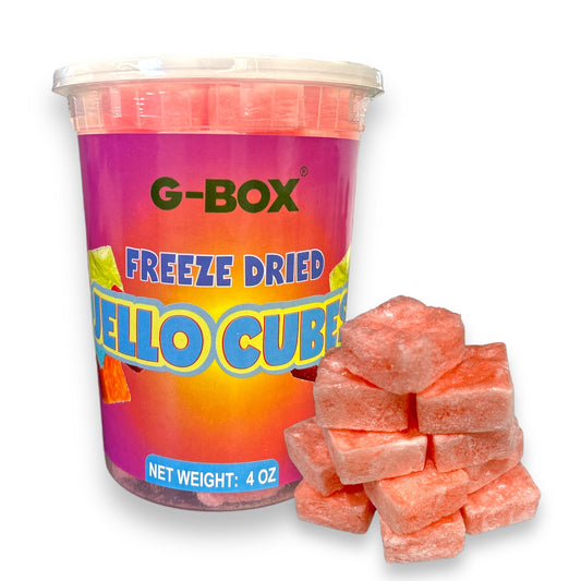 G-Box Freeze Dried Jello Cubes Peach Flavor - USA-Made Freeze-Dried Candy