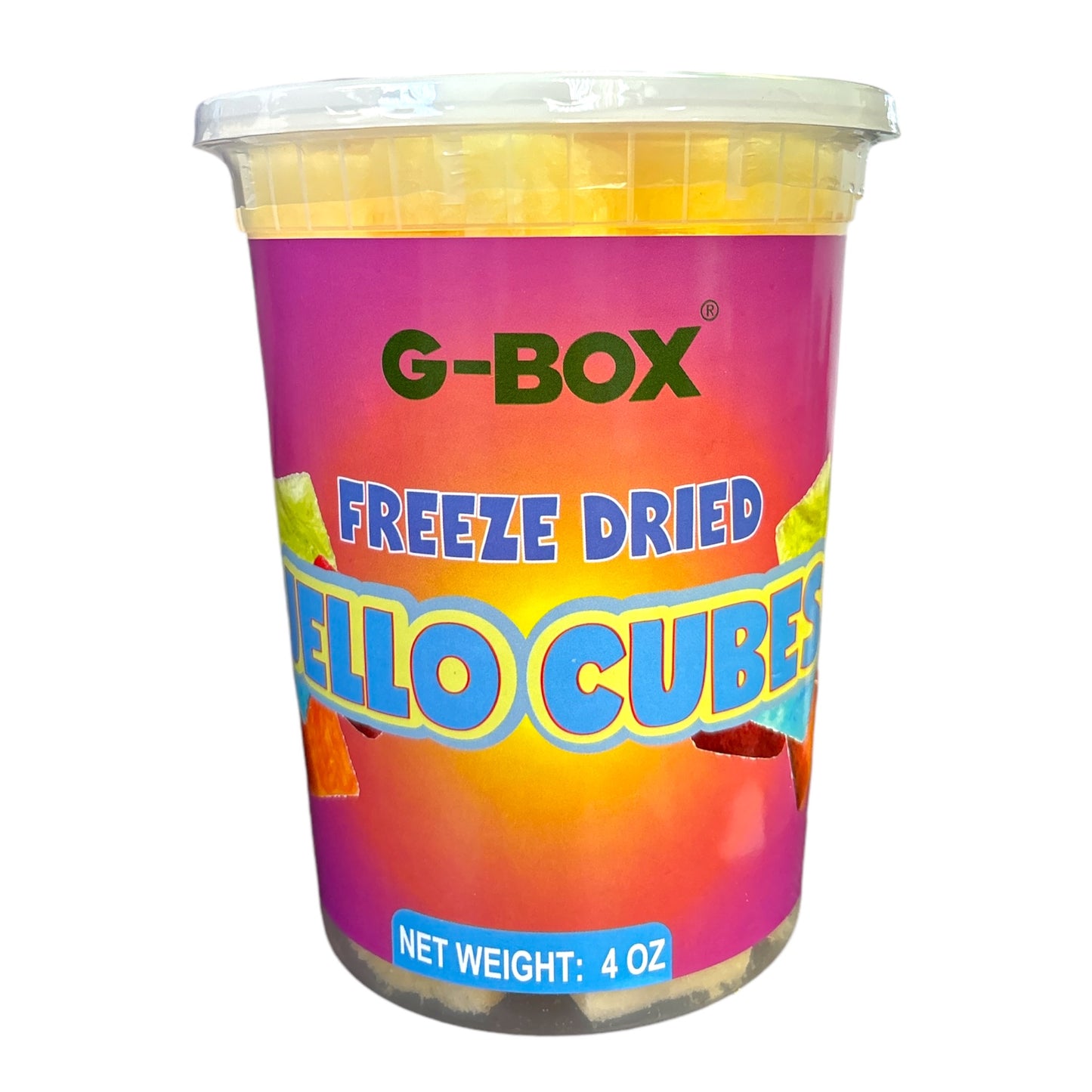 G-Box Freeze Dried Jello Cubes Pineapple Flavor - USA-Made Freeze-Dried Candy