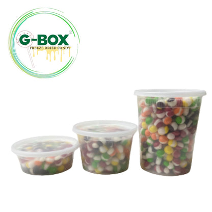 G-Box Freeze Dried Skittles Original Flavor Air-tight Sealed in a Deli Container